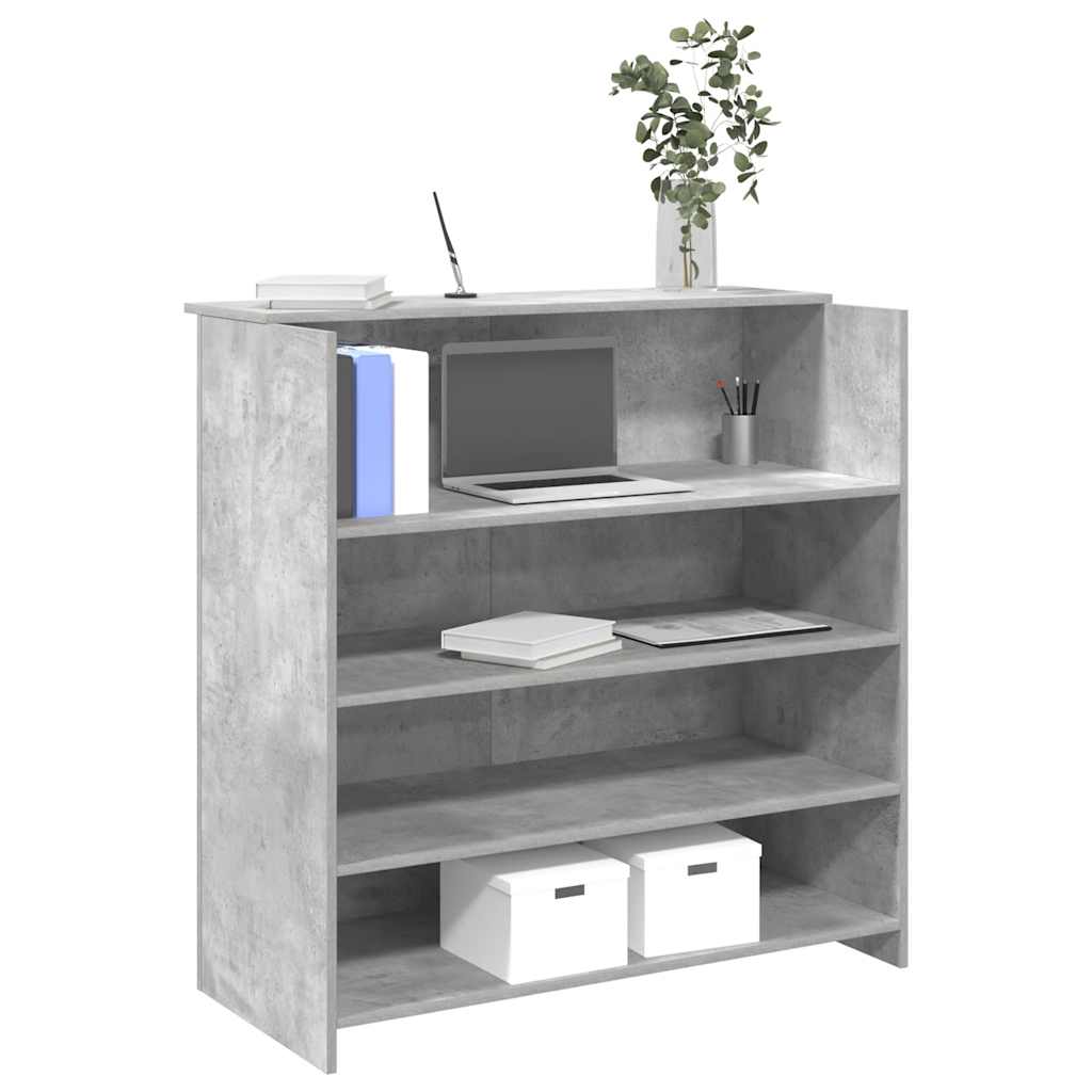 Registratūra, betono pilkas, 100x50x103,5 cm, apdirbta mediena