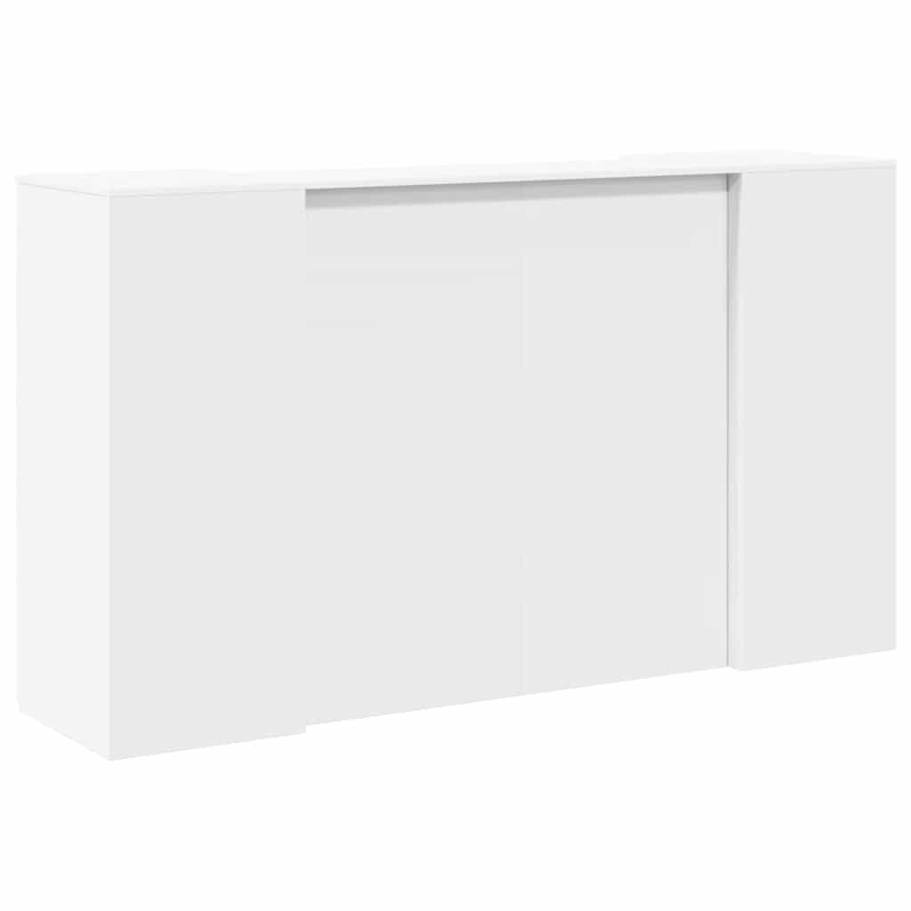 Registratūros stalas, baltas, 180x50x103,5 cm, inžinerinė mediena