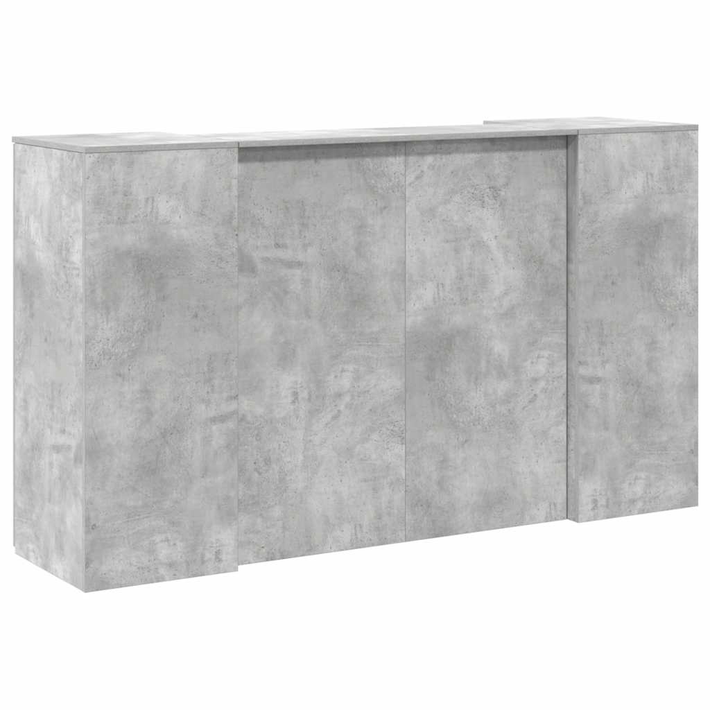 Reģistratūra, betona pelēka, 180x50x103,5 cm, apstrādāta koksne