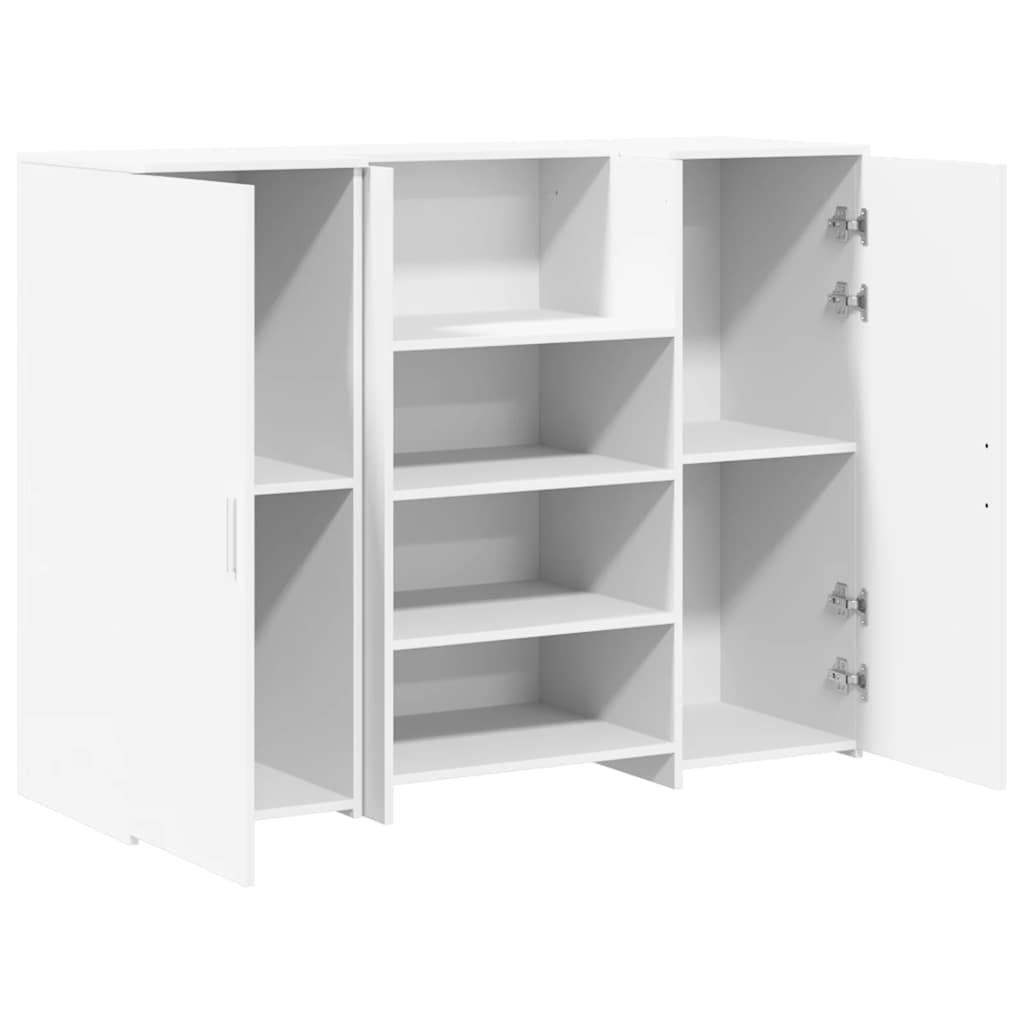 Registratūros stalas, baltas, 135x50x103,5 cm, inžinerinė mediena