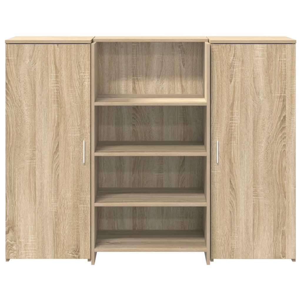 Reception desk, Sonoma oak, 135x50x103.5 cm, engineered wood