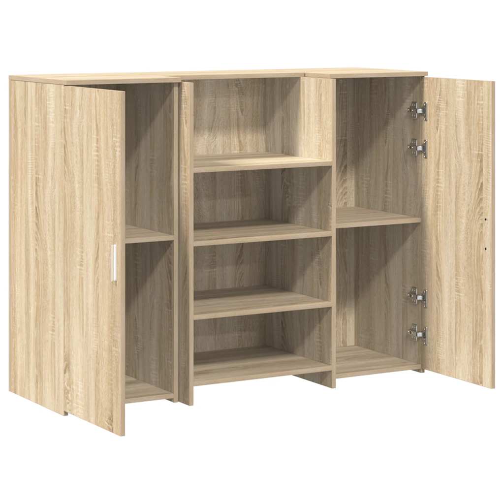Reception desk, Sonoma oak, 135x50x103.5 cm, engineered wood