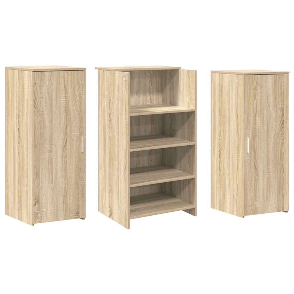 Reception desk, Sonoma oak, 135x50x103.5 cm, engineered wood