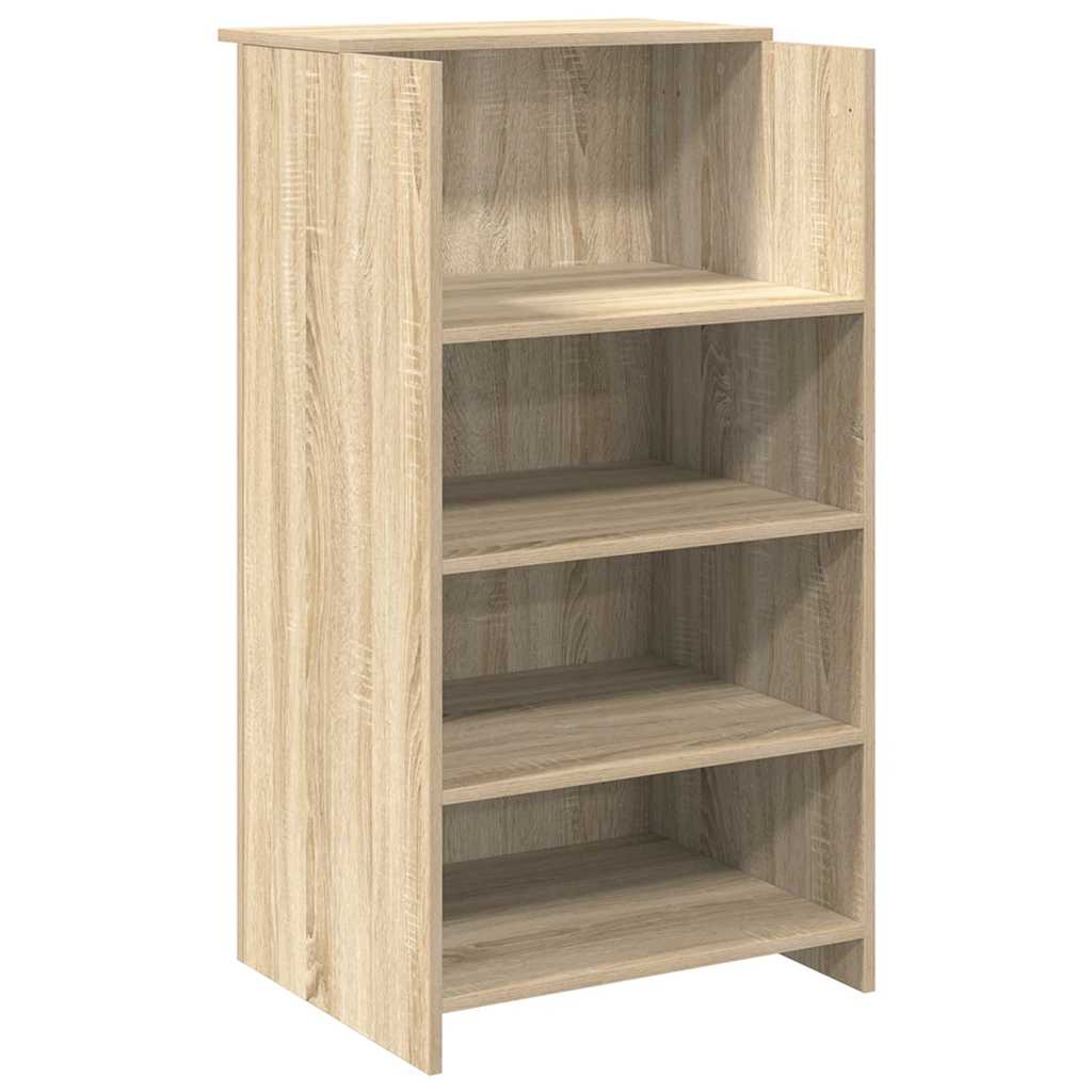 Reception desk, Sonoma oak, 135x50x103.5 cm, engineered wood