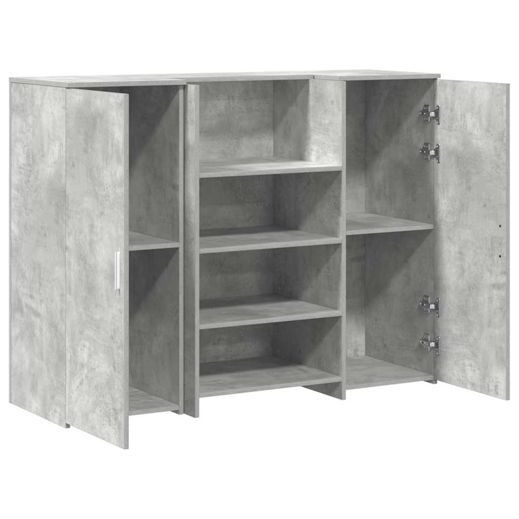 Reģistratūra, betona pelēka, 135x50x103,5 cm, apstrādāta koksne