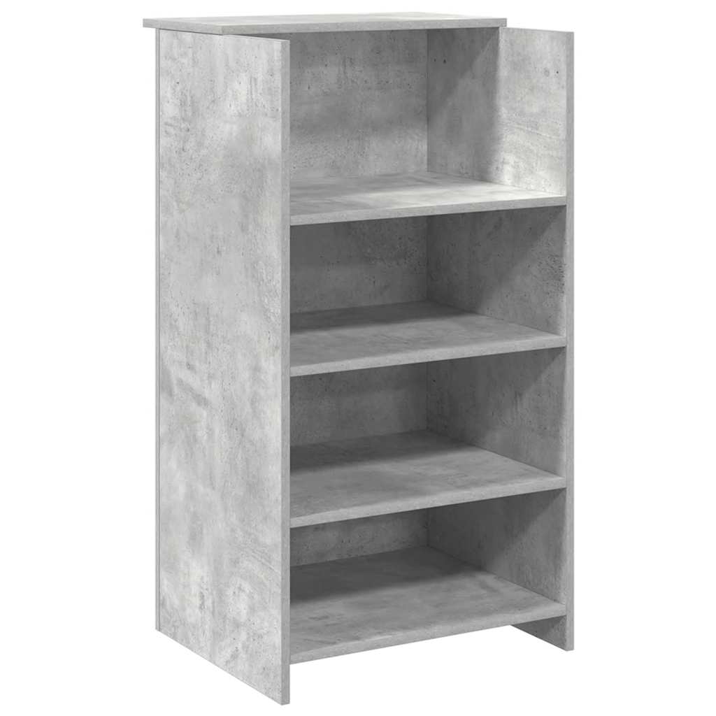 Reģistratūra, betona pelēka, 135x50x103,5 cm, apstrādāta koksne