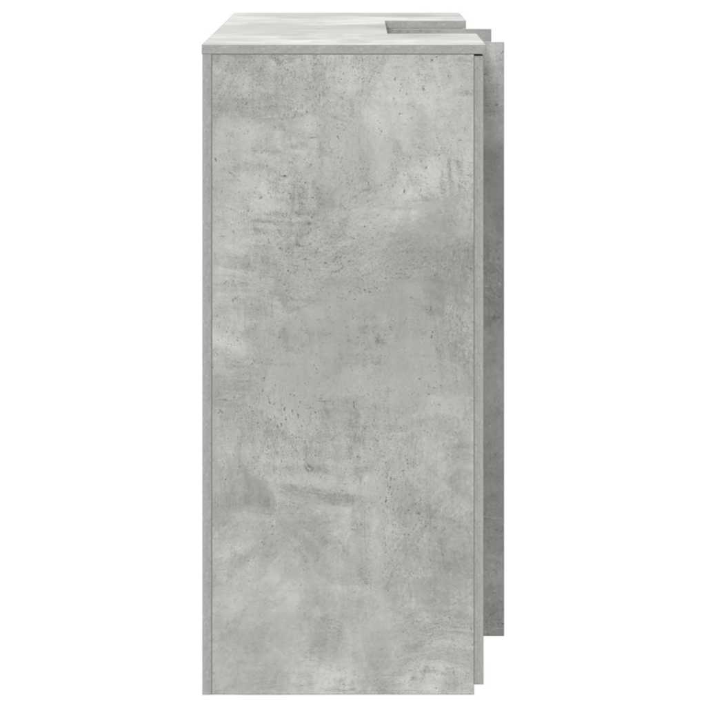Reģistratūra, betona pelēka, 135x50x103,5 cm, apstrādāta koksne