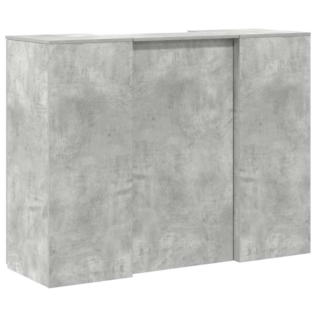 Reģistratūra, betona pelēka, 135x50x103,5 cm, apstrādāta koksne