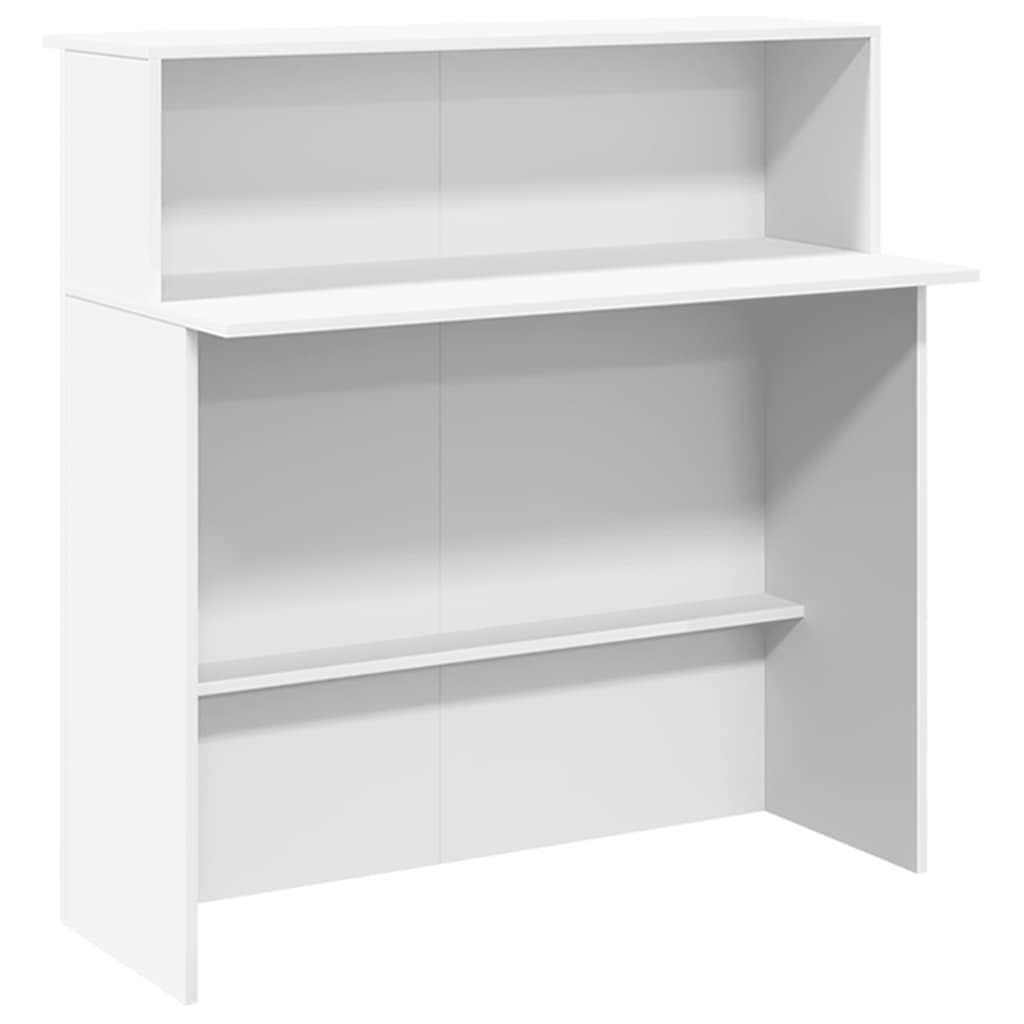 Registratūros stalas, baltas, 180x50x103,5 cm, inžinerinė mediena
