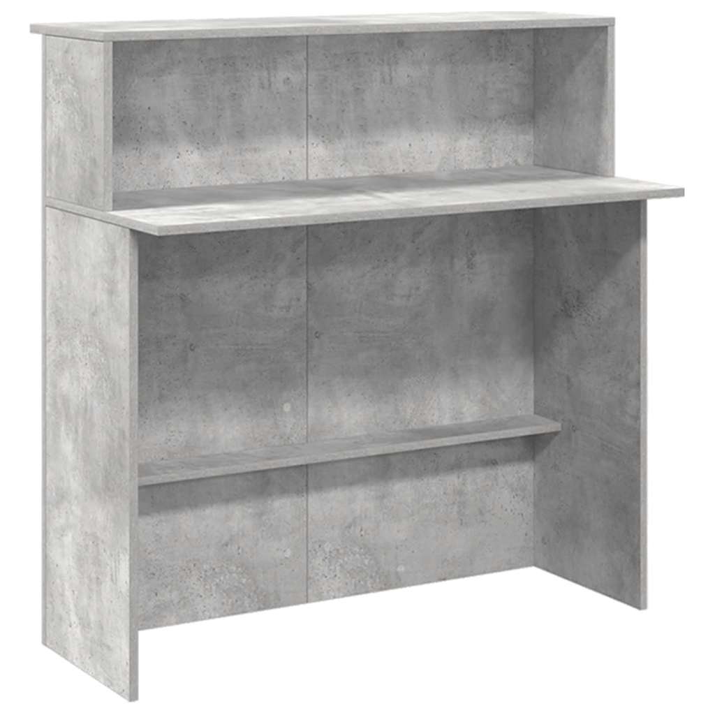 Registratūra, betono pilkas, 180x50x103,5 cm, apdirbta mediena