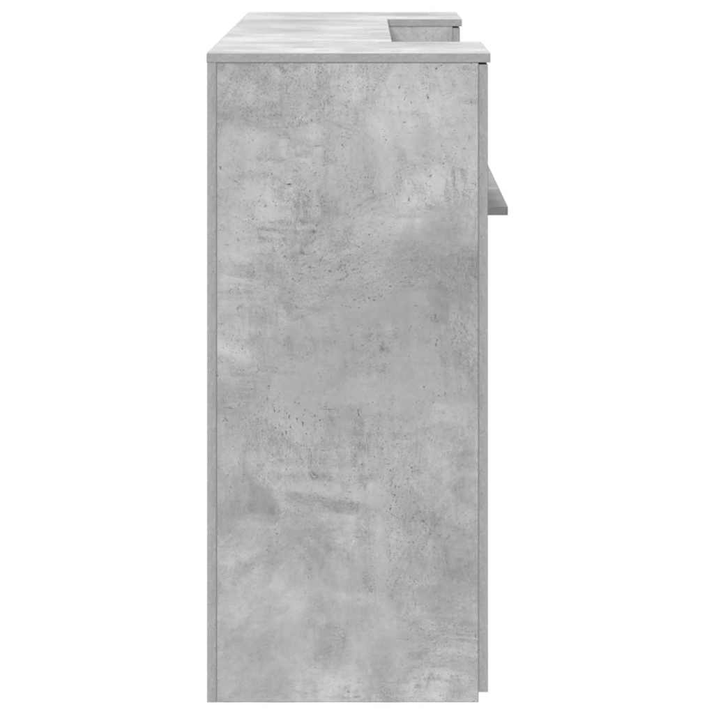 Registratūra, betono pilkas, 180x50x103,5 cm, apdirbta mediena
