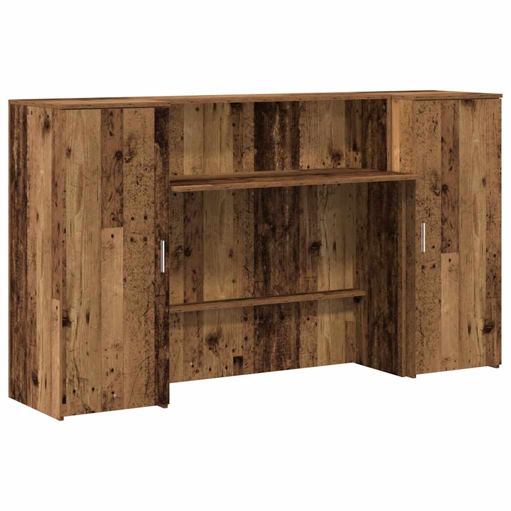 Reģistratūra, koka, 180x50x103,5 cm, apstrādāts koks