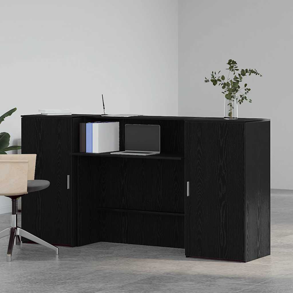 Registratūra, juodas ąžuolas, 200x50x103,5 cm, apdirbta mediena
