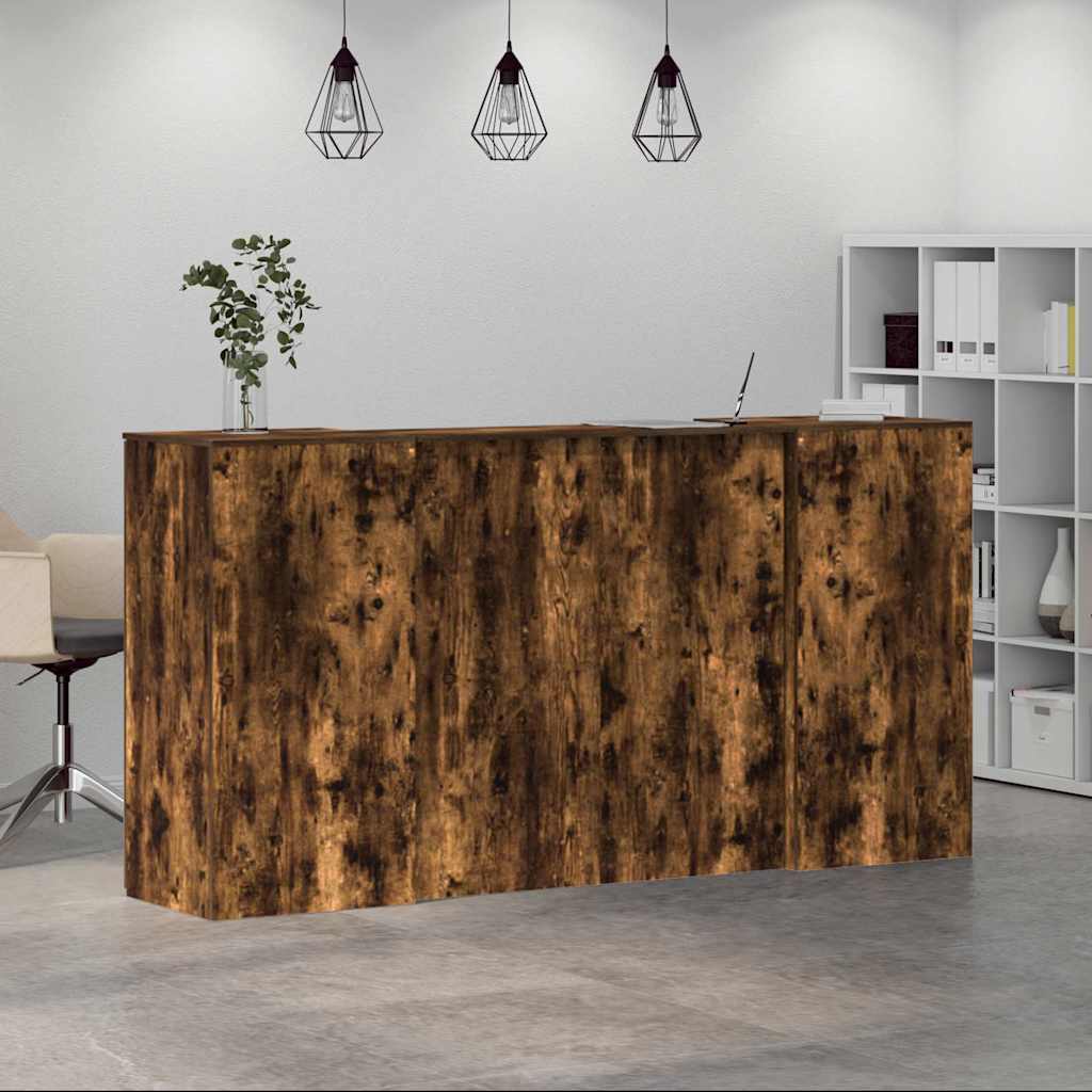 Reģistratūra, kūpināts ozols, 200x50x103,5 cm, apstrādāta koksne