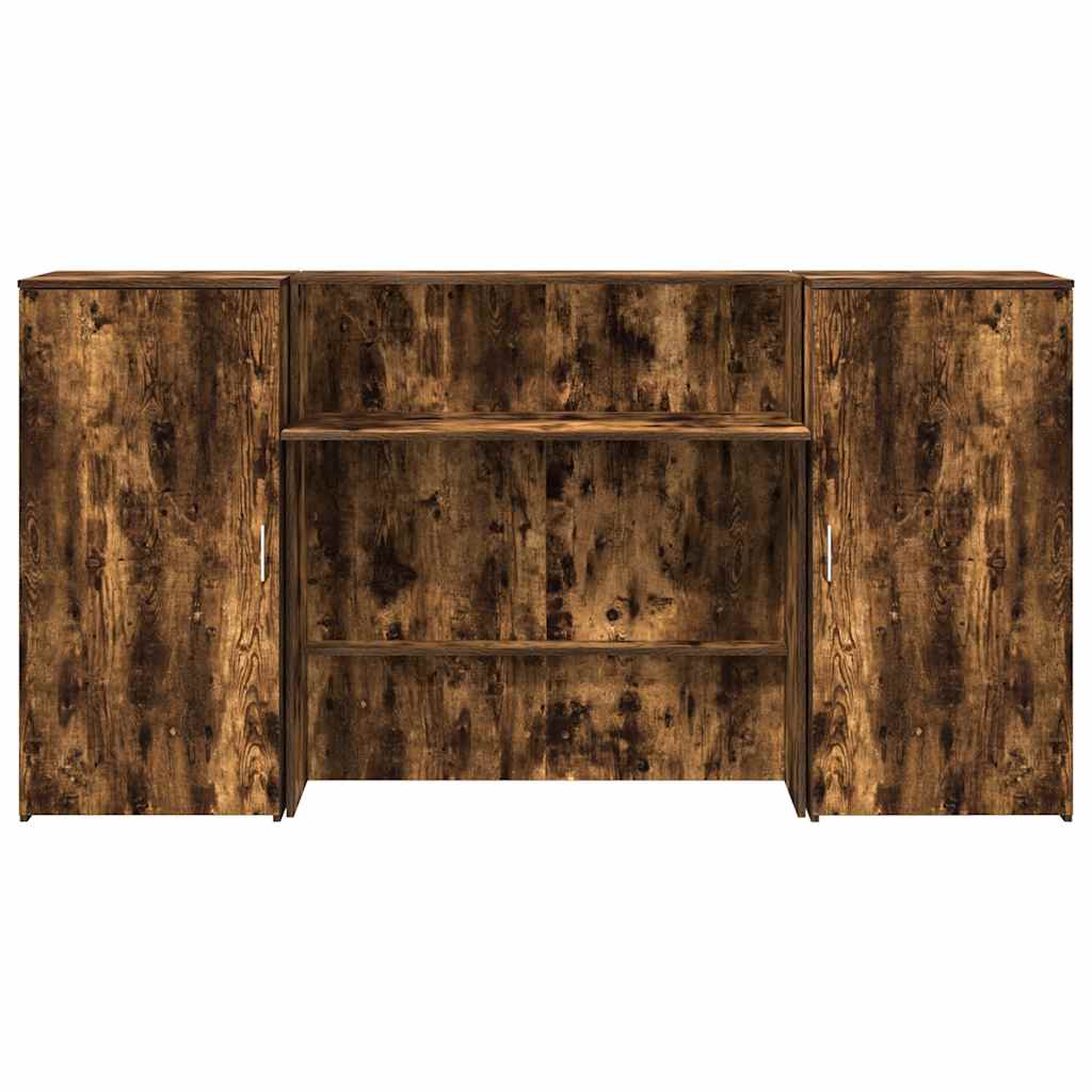 Reģistratūra, kūpināts ozols, 200x50x103,5 cm, apstrādāta koksne