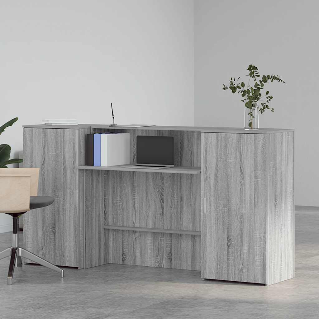 Registratūra, pilkas ąžuolo, 200x50x103,5 cm, apdirbta mediena