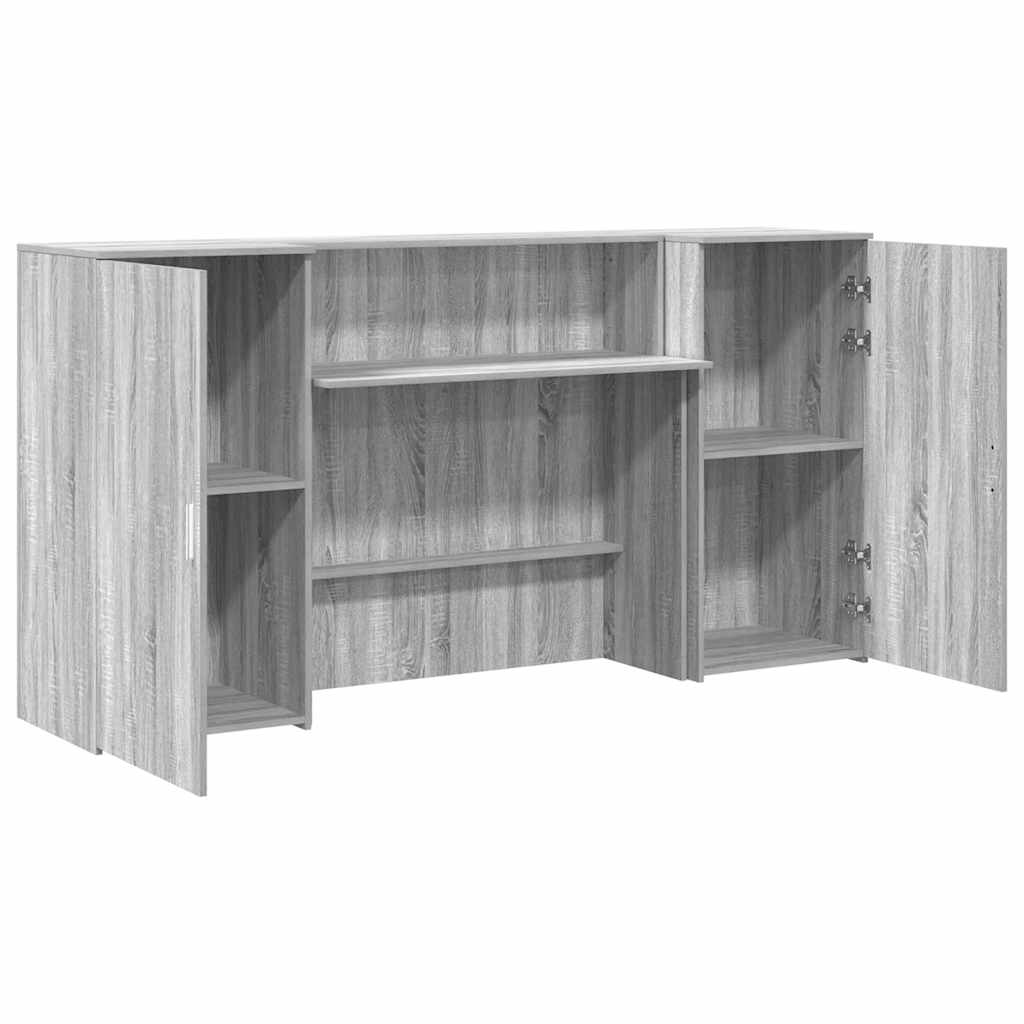 Registratūra, pilkas ąžuolo, 200x50x103,5 cm, apdirbta mediena
