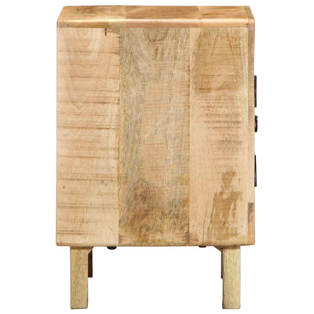 nightstand 2 pcs 40x32x46 cm solid rough mango wood