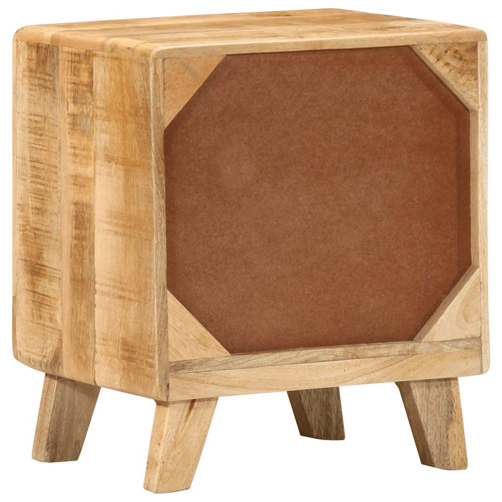 nightstand 2 pcs 40x32x46 cm solid rough mango wood