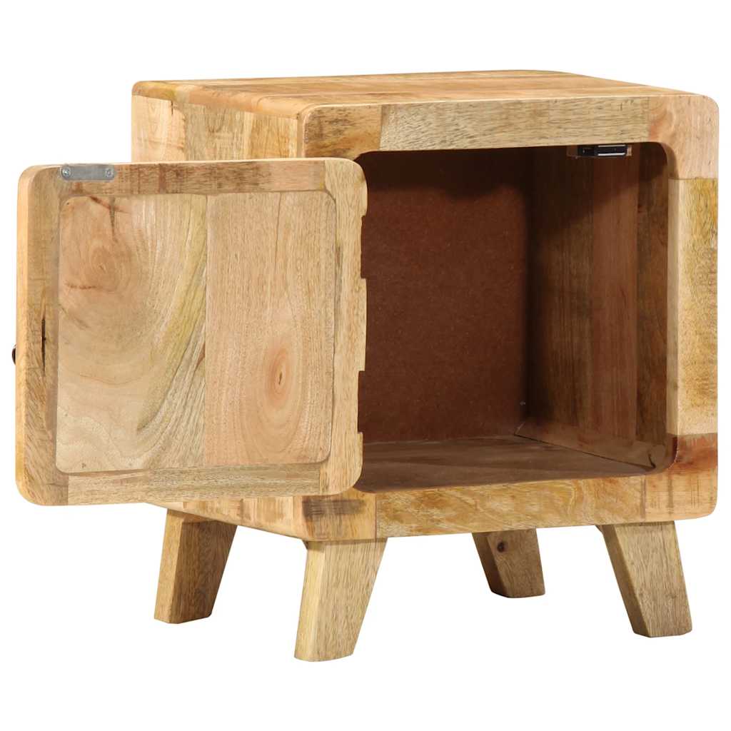 nightstand 2 pcs 40x32x46 cm solid rough mango wood
