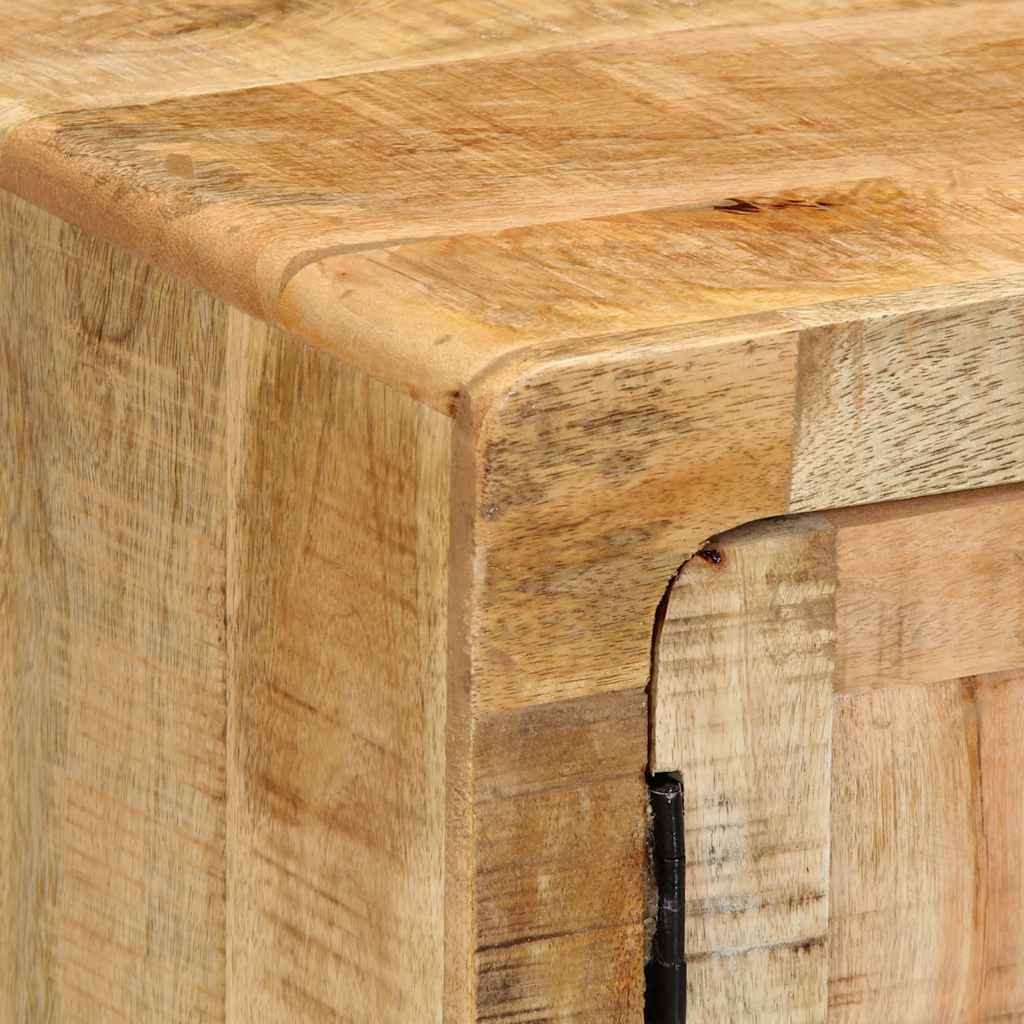 nightstand 2 pcs 40x32x46 cm solid rough mango wood