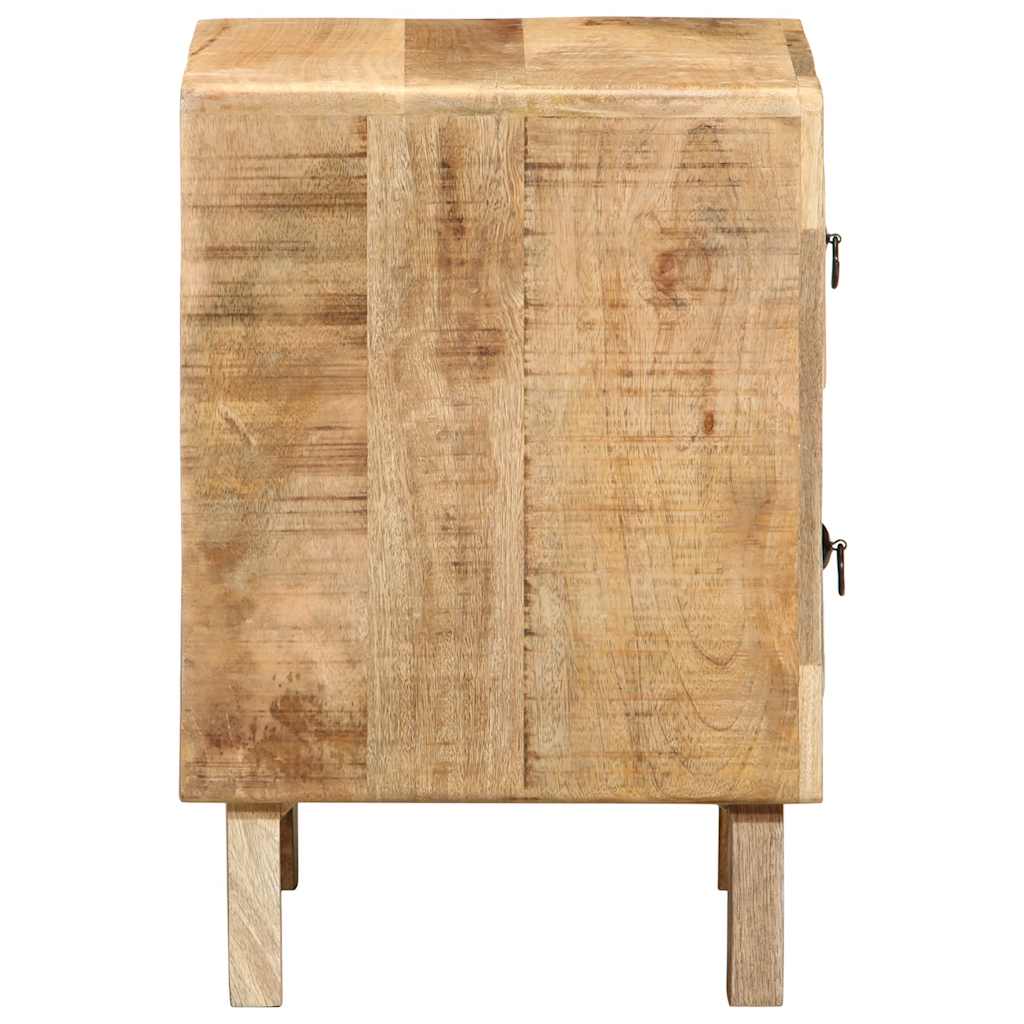 naktinė spintelė 2 vnt 40x32x46 cm medžio masyvo grubus mango