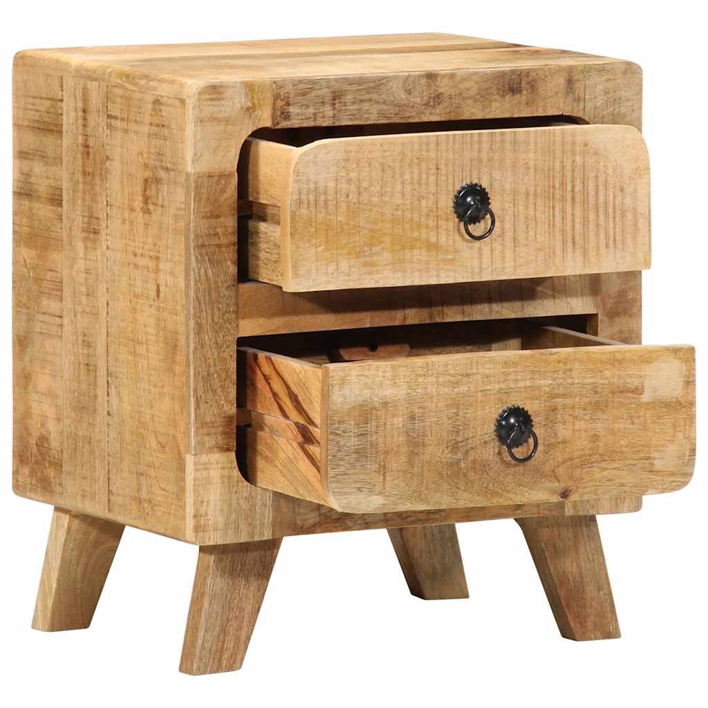 naktinė spintelė 2 vnt 40x32x46 cm medžio masyvo grubus mango