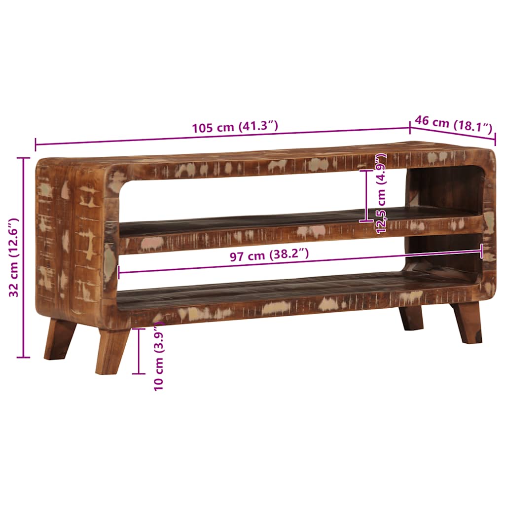 TV skapītis, 105x46x32cm, otrreizēji pārstrādāta koksne