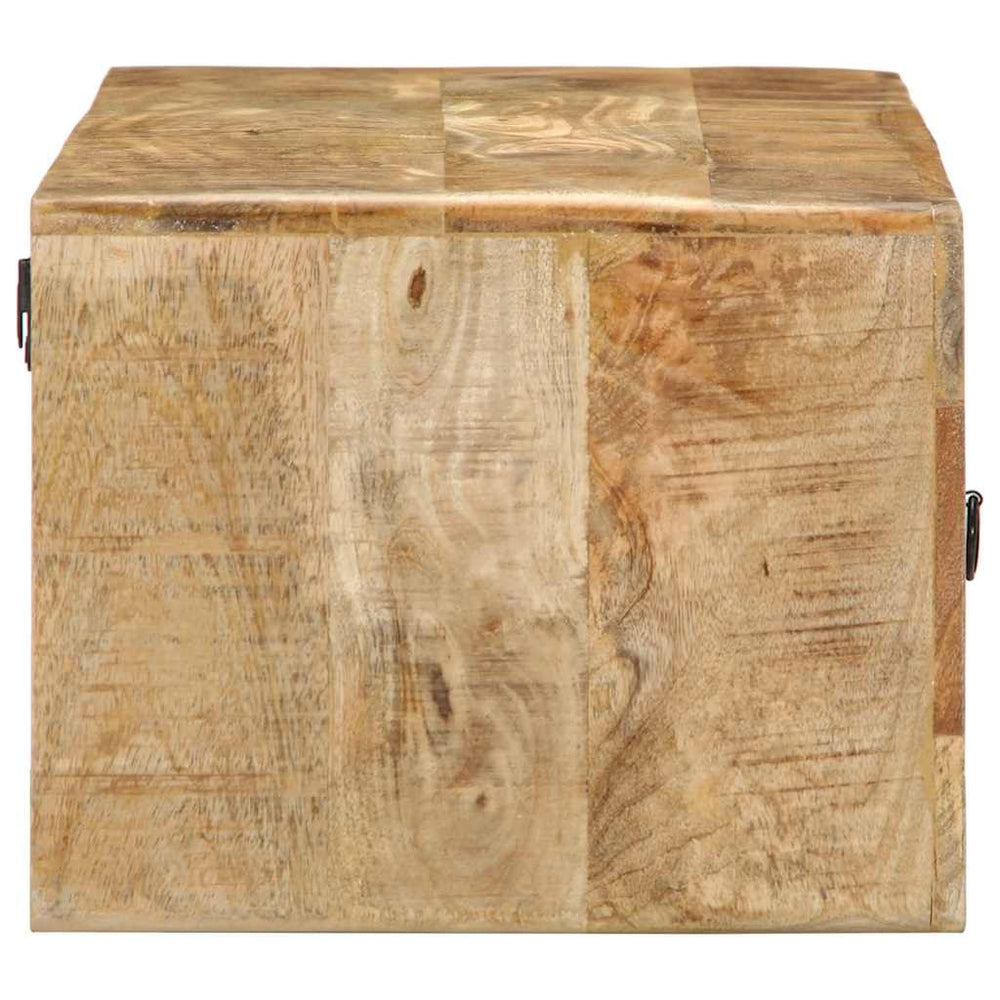Prie sienos montuojama televizoriaus spintelė, 100x32x25 cm, masyvi mango mediena