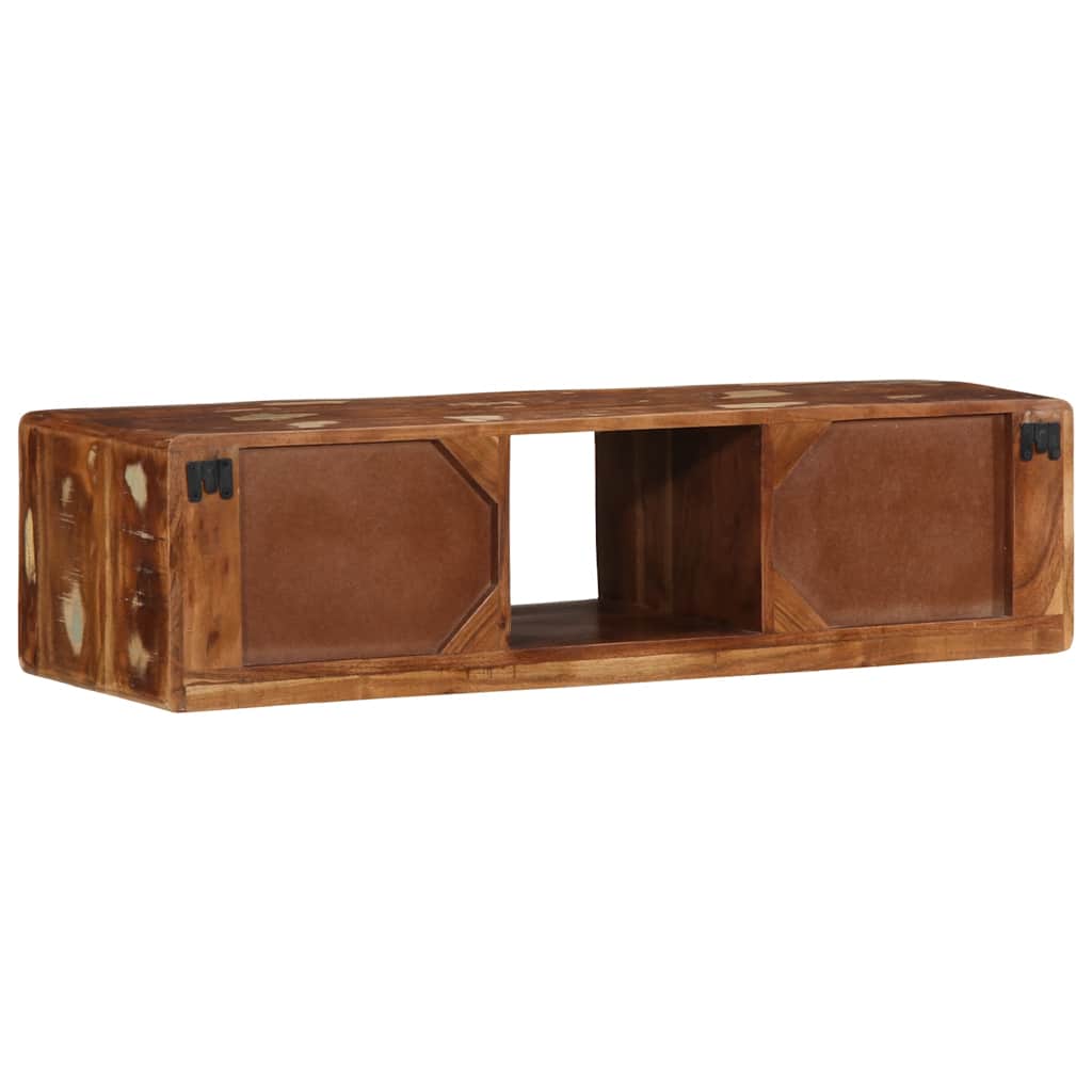 Pie sienas stiprināms TV skapītis, 100x32x25 cm, pārstrādāta koksne