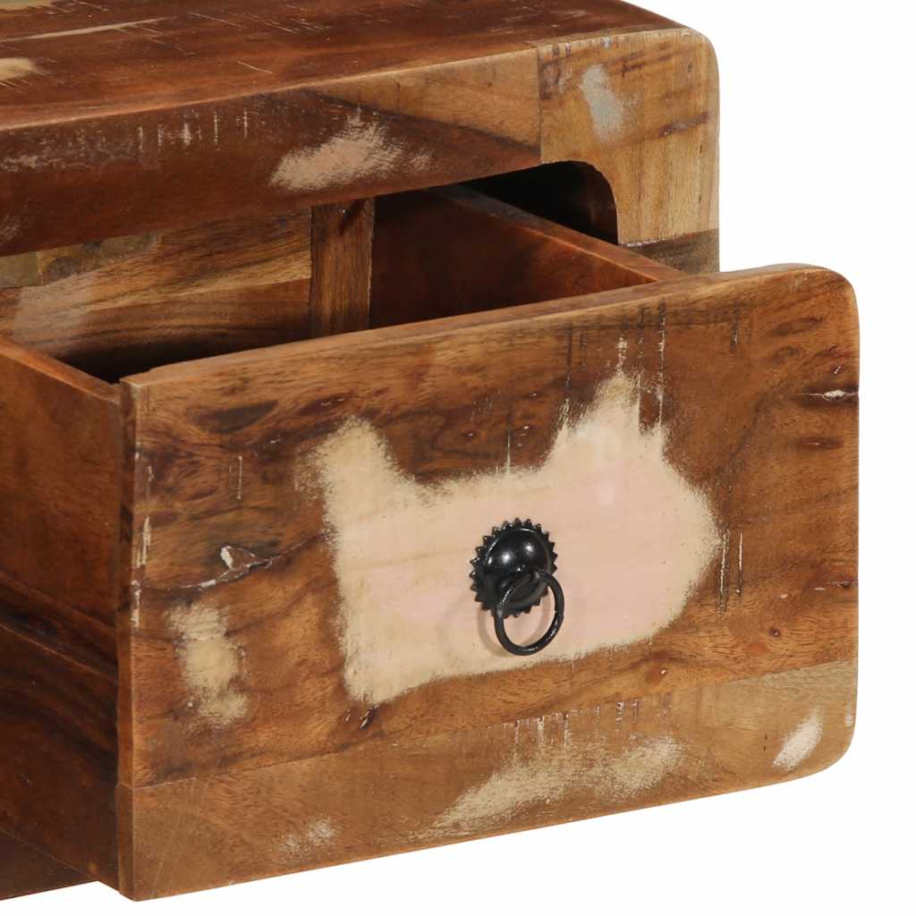 Pie sienas stiprināms TV skapītis, 100x32x25 cm, pārstrādāta koksne