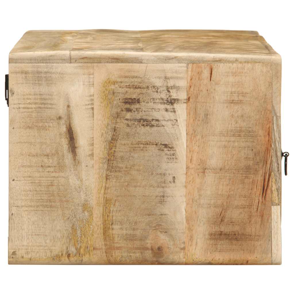 Prie sienos montuojama televizoriaus spintelė, 100x32x25 cm, masyvi mango mediena