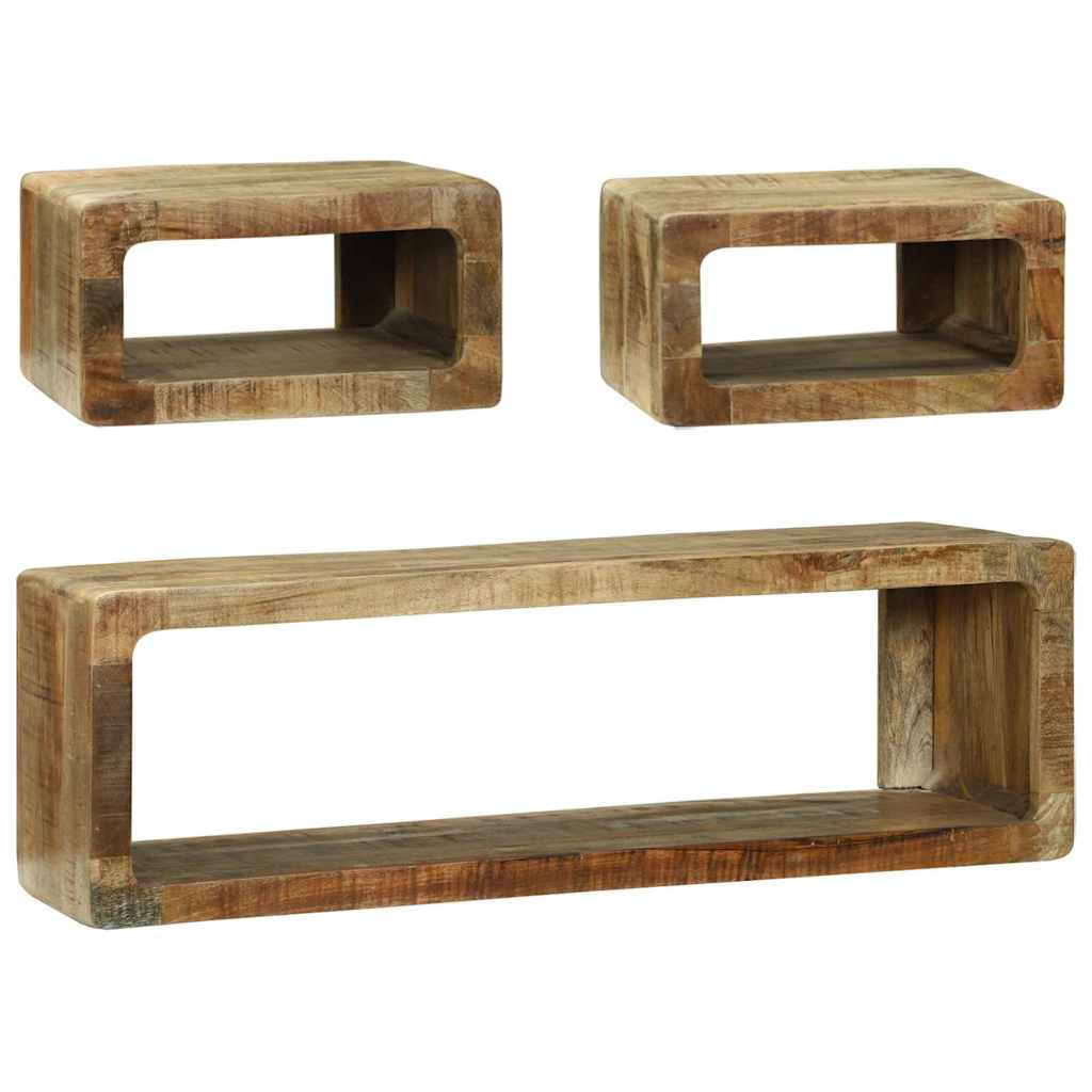 Televizoriaus spintelių rinkinys 3 pcs Mango medienos masyvas