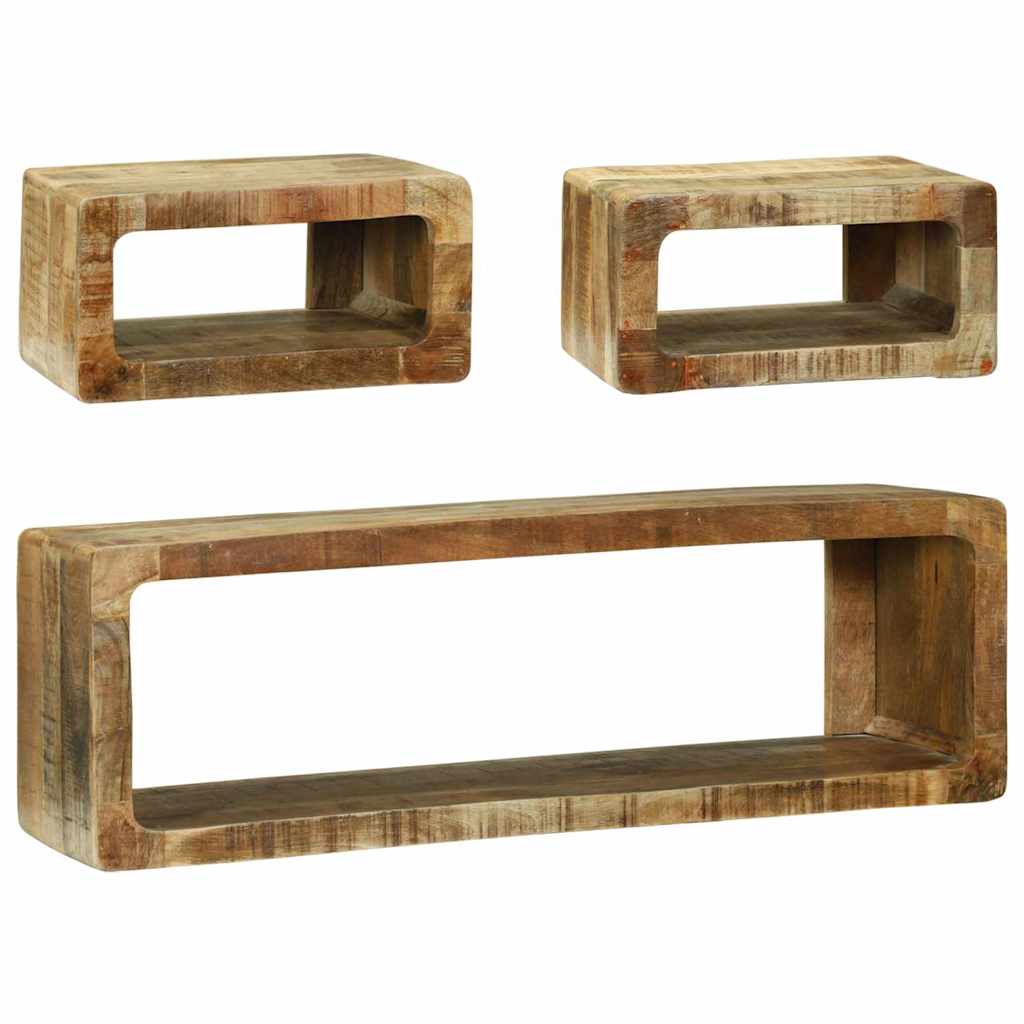 Televizoriaus spintelių rinkinys 3 pcs Mango medienos masyvas