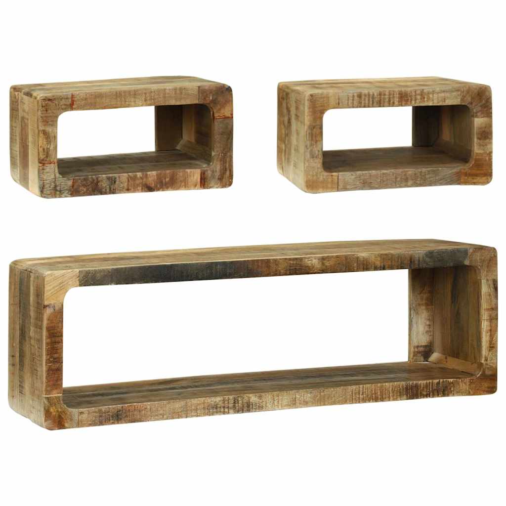 Televizoriaus spintelių rinkinys 3 pcs Mango medienos masyvas