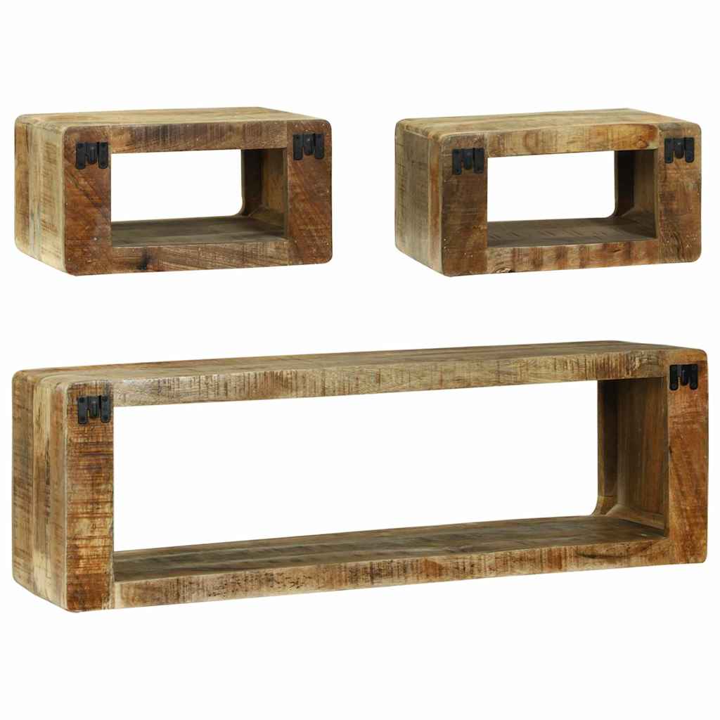 Televizoriaus spintelių rinkinys 3 pcs Mango medienos masyvas