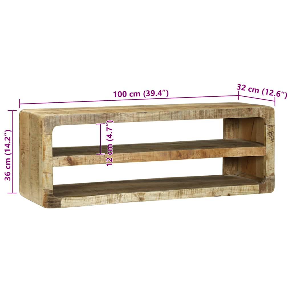 TV cabinet 100 x 32 x 36 cm Solid mango wood