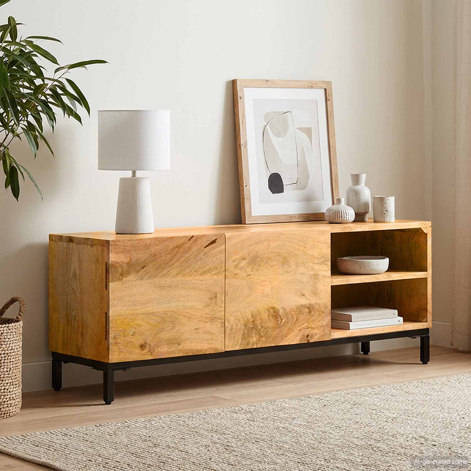 Storage Cabinet Brown 110 x 30 x 40 cm Solid Mango Wood