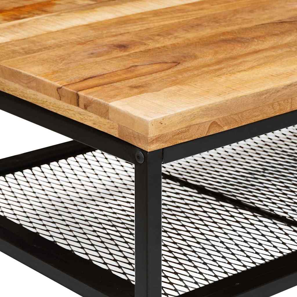 Coffee table Brown and black Solid mango wood