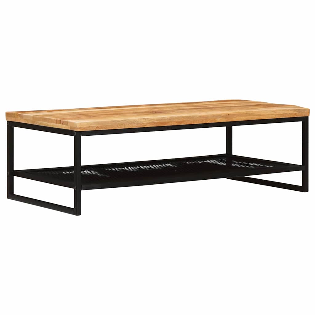 Coffee table Brown and black Solid mango wood