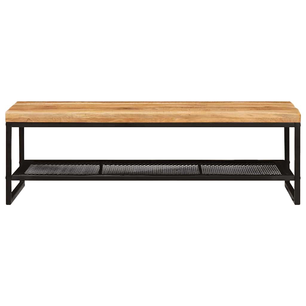 Coffee table Brown and black Solid mango wood