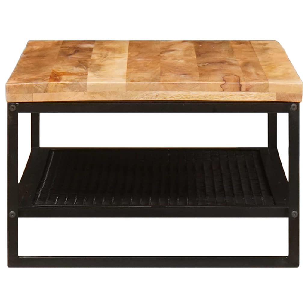 Coffee table Brown and black Solid mango wood