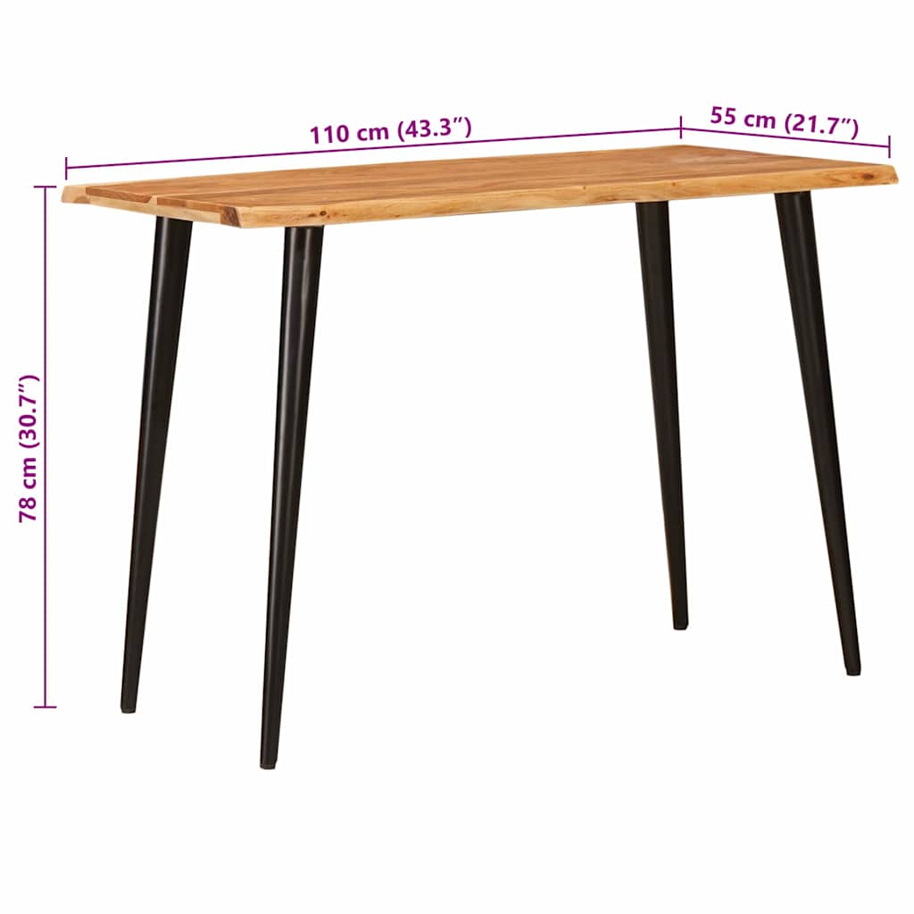 Pusdienu galdi Brūni un melni 110 x 55 x 78 cm