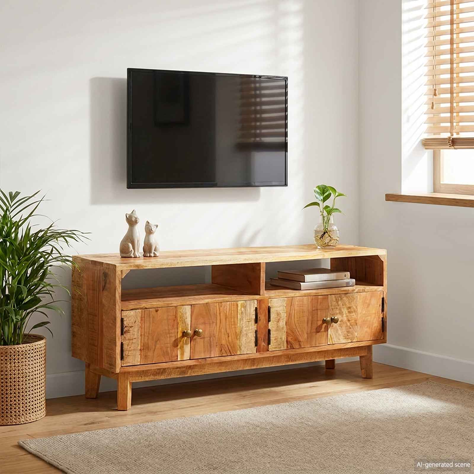 Storage Cabinet Brown 110 x 30 x 45 cm Solid Mango Wood