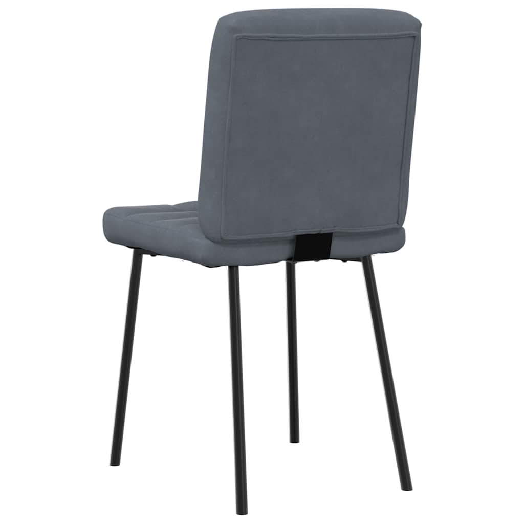 Dining chairs, 2 pcs., dark grey, velvet