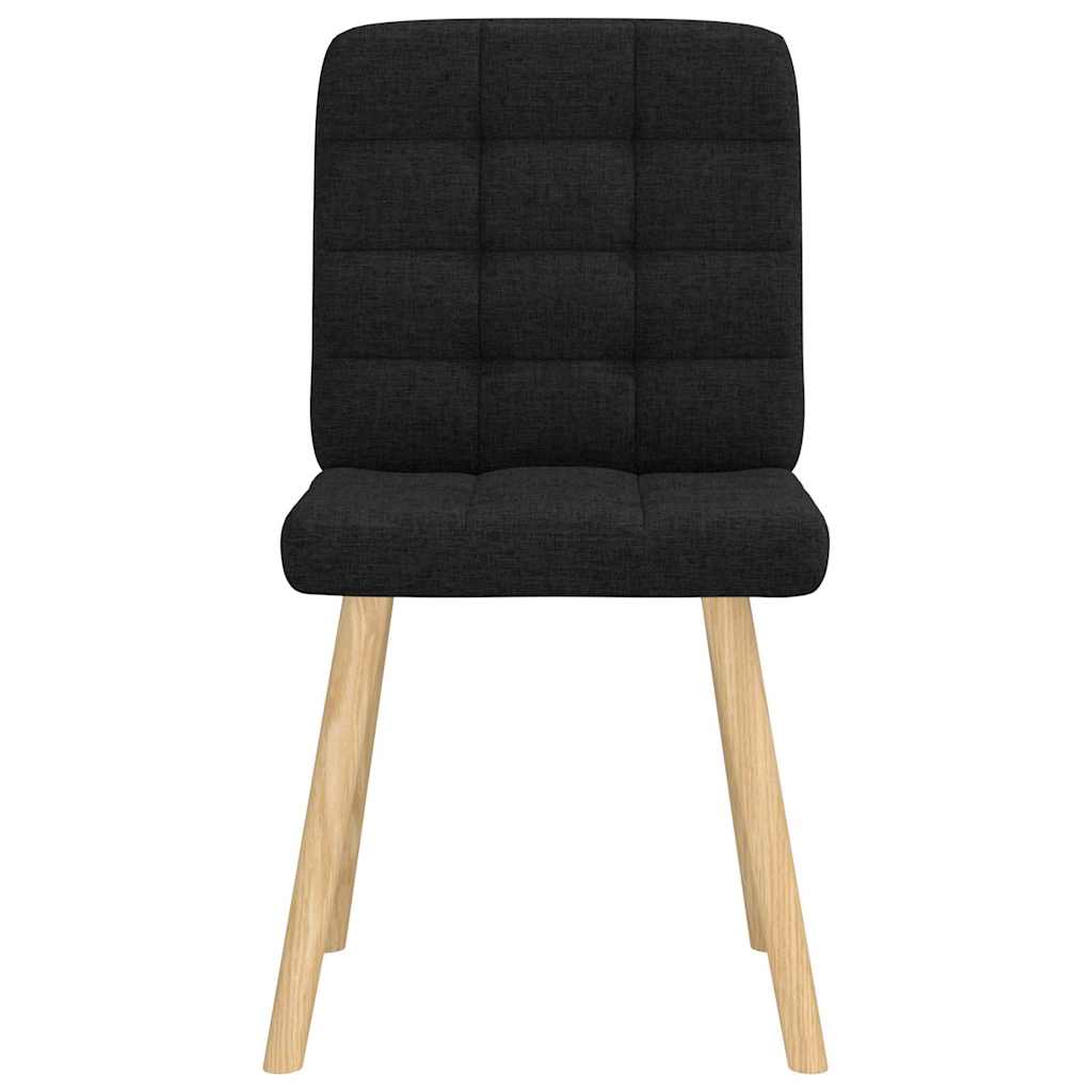 Dining chairs, 2 pcs, black, fabric