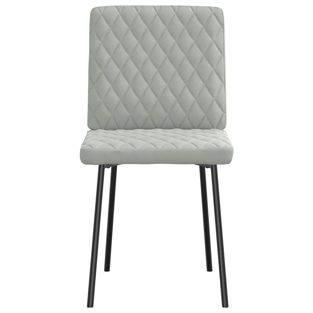 Dining chairs, 2 pcs., light gray, velvet