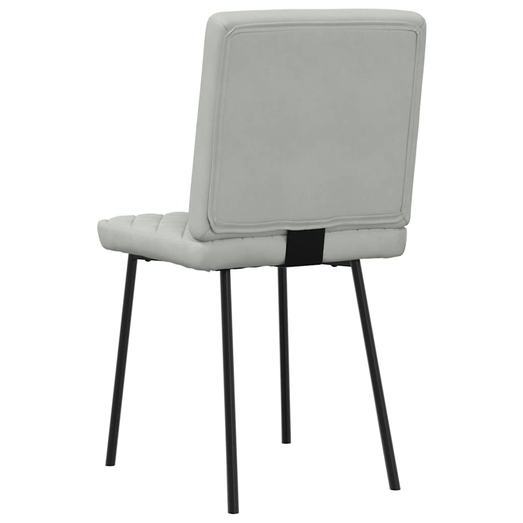 Dining chairs, 2 pcs., light gray, velvet