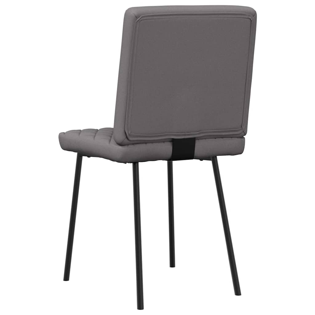 Dining chairs, 2 pcs., grey, artificial leather