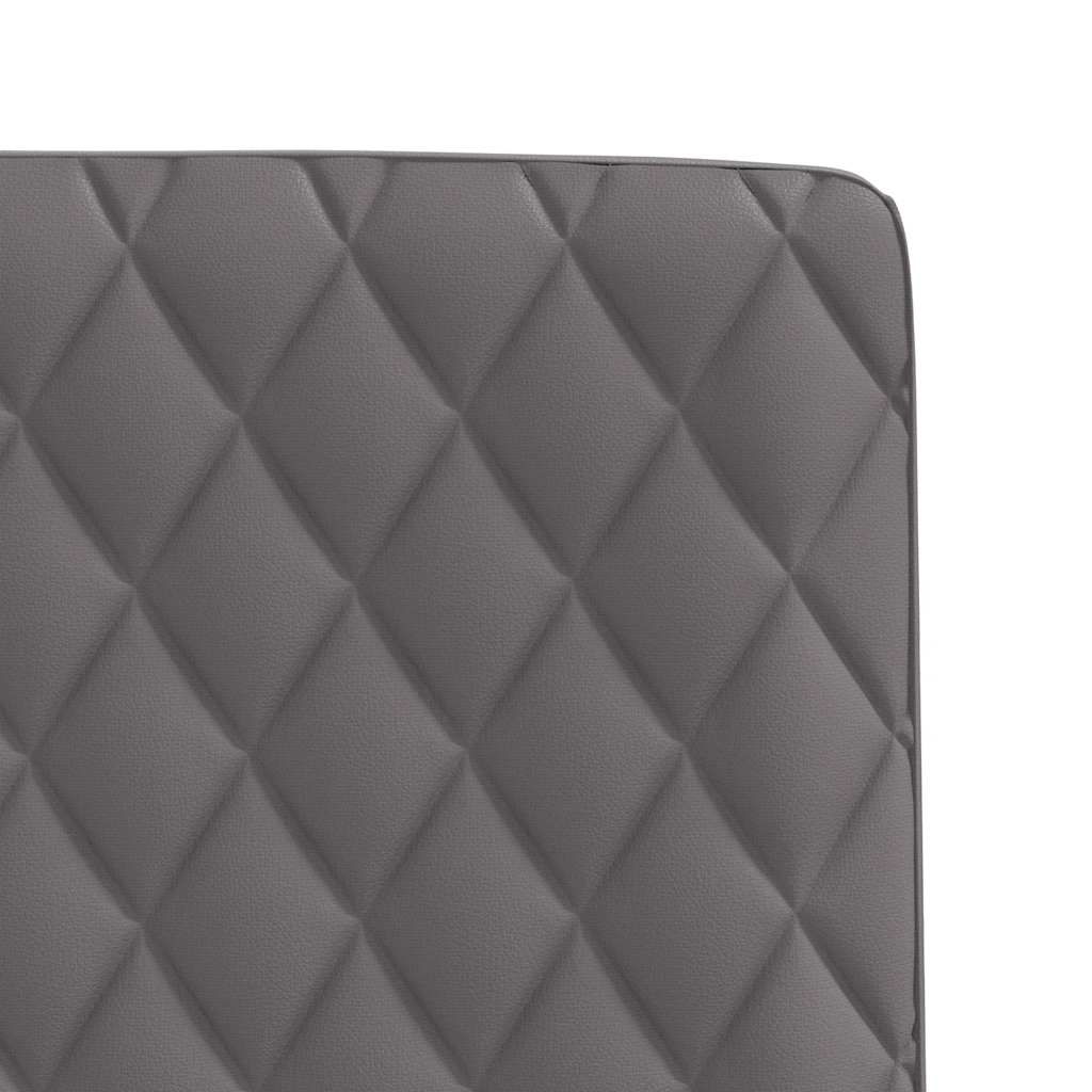 Dining chairs, 2 pcs., grey, artificial leather